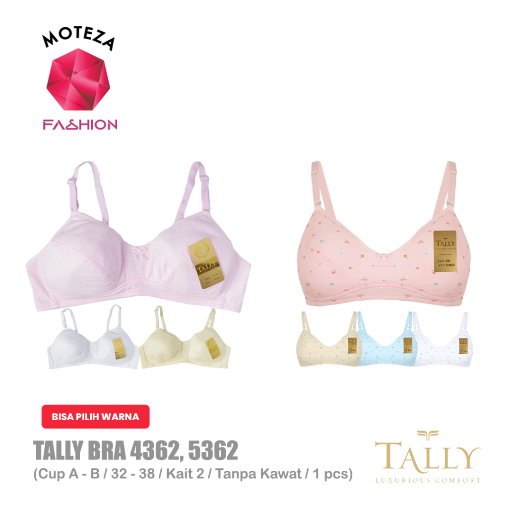 Tally 4362; 5362 Teen BRA BRA Teen Girl I Without Wire I Without Foam & Thin Foam I Size 32-38