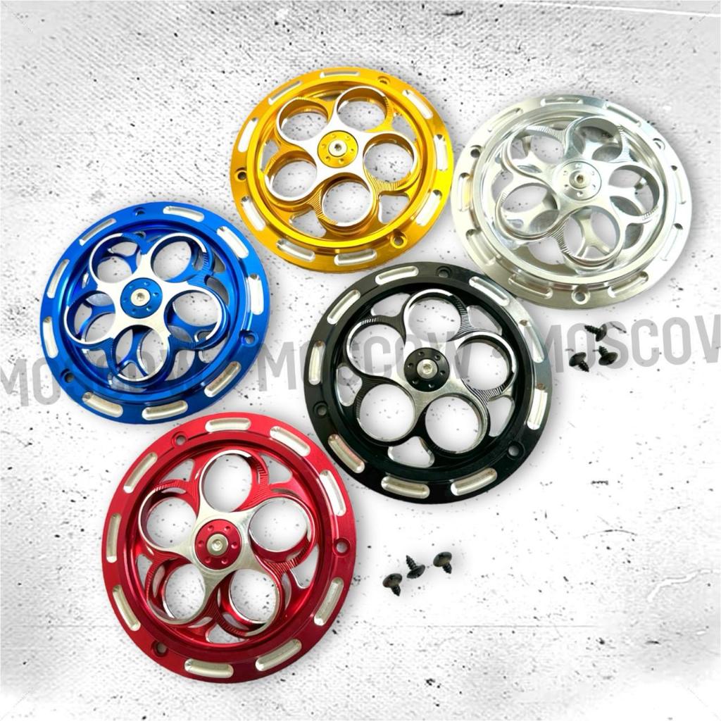Spinner ป้องกัน Cnc Sprint พัดลมหม้อน้ําคุณภาพดีที่สุด SPINER Cnc Spinner พัดลมสําหรับ Vespe Sprint Primavera 125 150 MIO BEAT VARIO SCOOPY FINO FILANO ALL MATIC ROUND ดอกไม้รุ่น ROTATING พัดลม