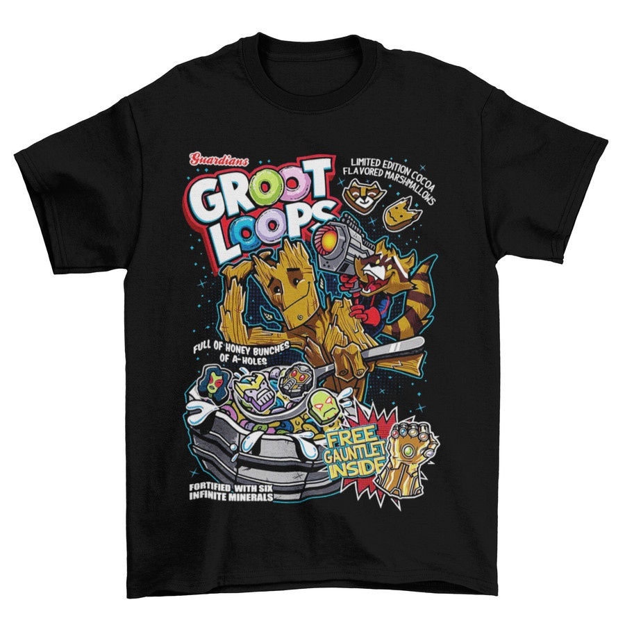 เสื้อยืด พิมพ์ลาย Tomoinc Groot Loops