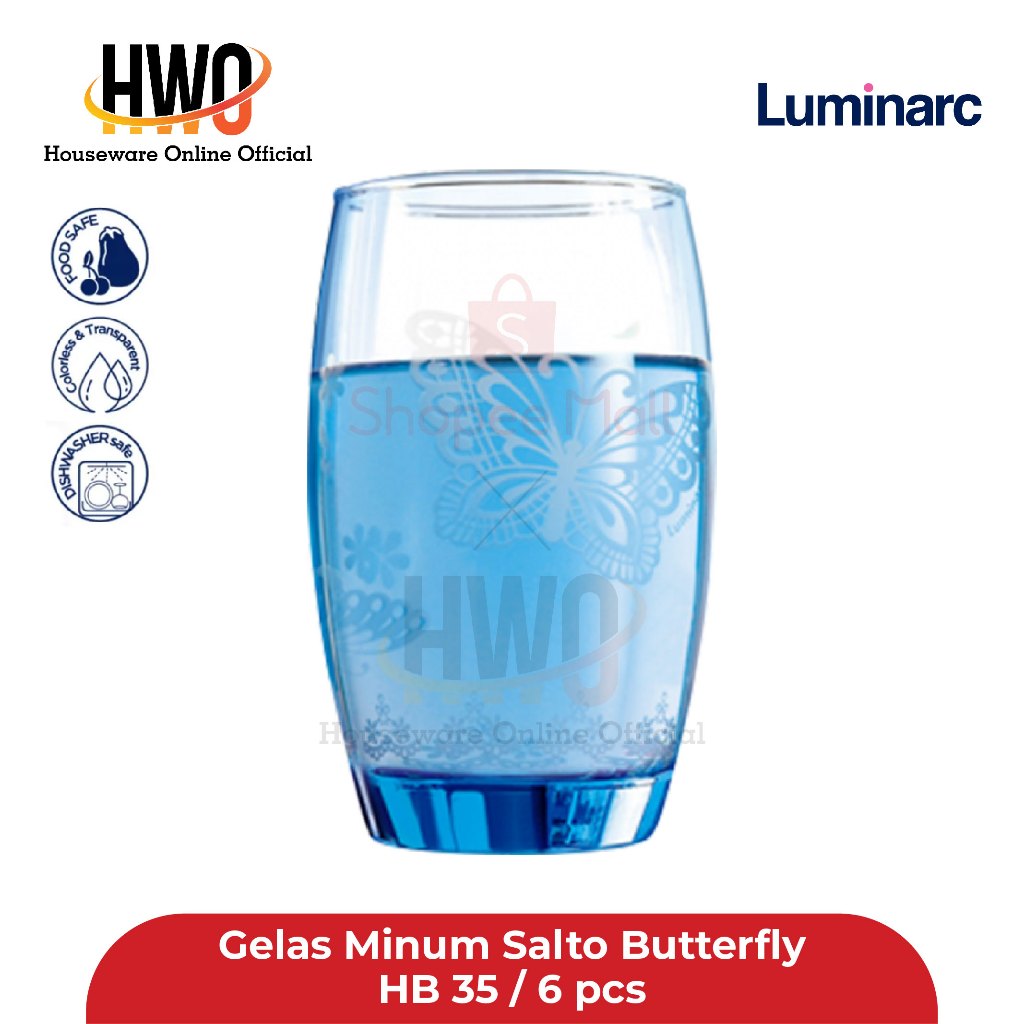 แก้วน้ํา Luminarc Salto Butterfly HB 35 / 6 ชิ้น