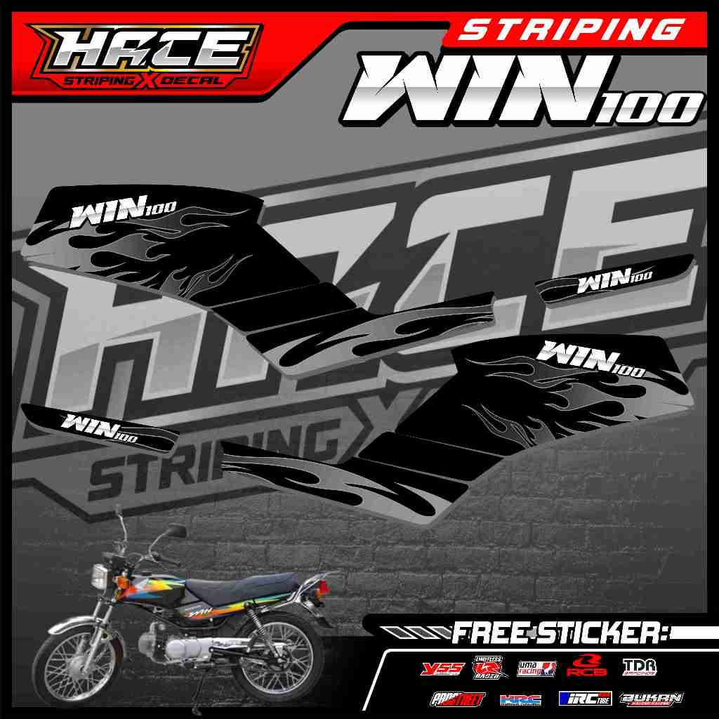 73 HONDA WIN 100 STRIPING STICKER - HONDA WIN 100 SIMPLE STRIPING STICKER
