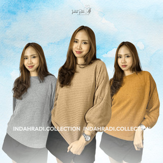 BATWING RAJUT OVERISZE BLOUSE CROP BAJU KNIT TEBAL PREMIUM