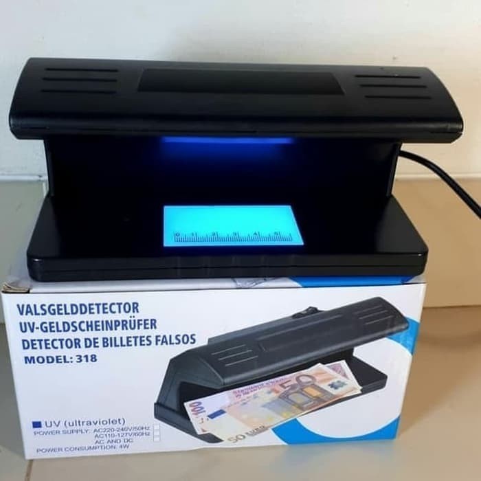 Money Detector รุ่น 318 หลอด UV สีฟ้าสําหรับตรวจหาเงินปลอม - LED