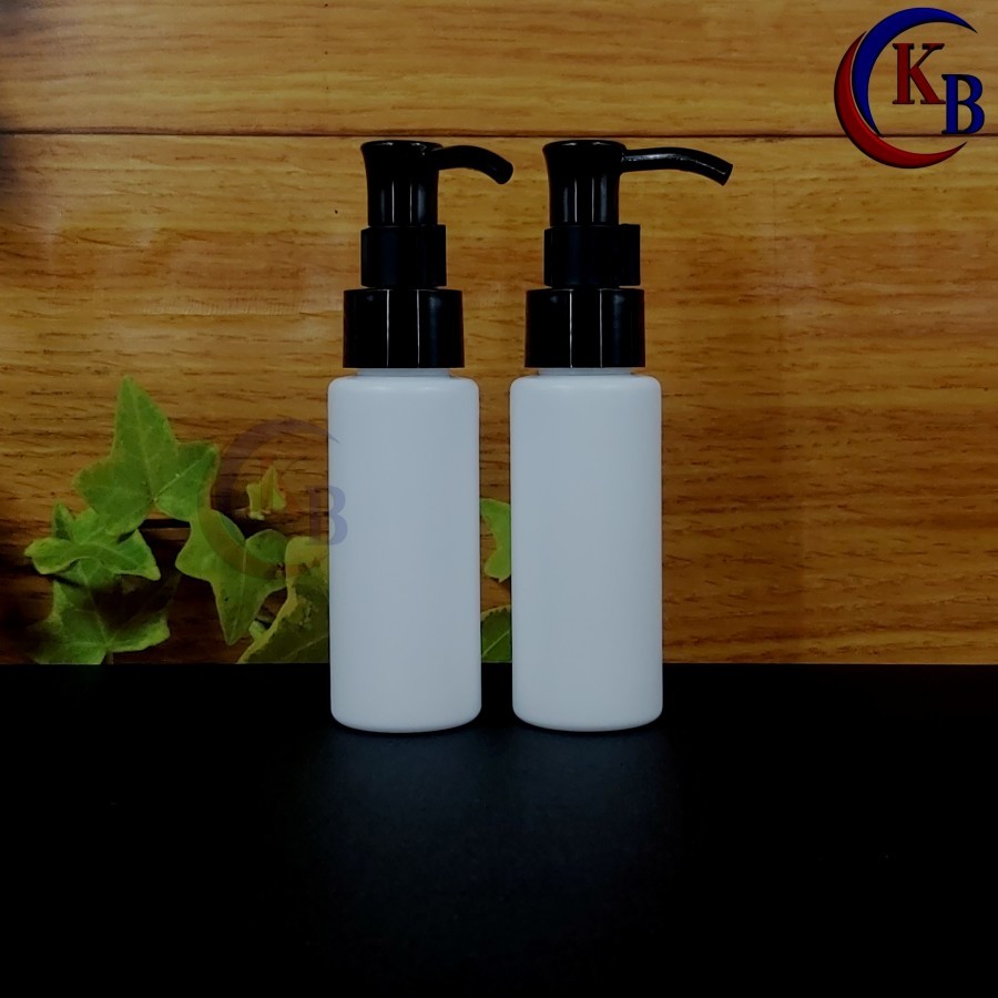 60ML คลิปคอสีดํา ขวดปั๊มโลชั่น 24 ขวด / ขวดพลาสติก HDPE สีขาว 60 มล