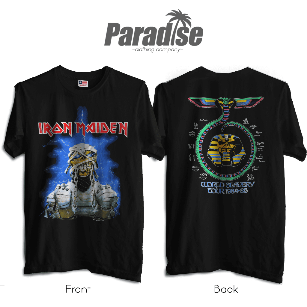 เสื้อยืด Paradise Band - Iron Maiden World Slavery Tour สองด้าน