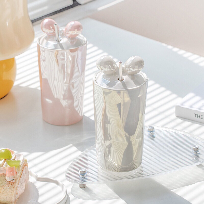 Ribbon Rumbler Glass + หลอด / แก้วเซรามิค / แก้วน้ํา