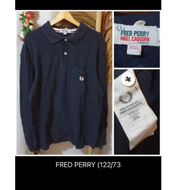 เสื้อกันหนาวโปโล คอปก ลาย Fred perry