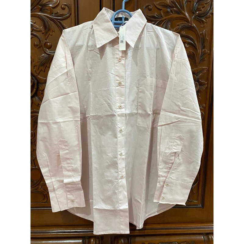 ใหม่moda COTTON OVERSIZED SHIRT โดย Eclair Baby Pink