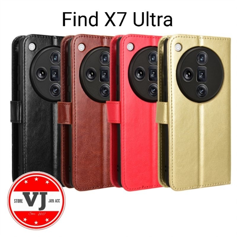 Softcase Flip Cover Oppo Find X7 Ultra Case Leather Wallet Oppo find X7U