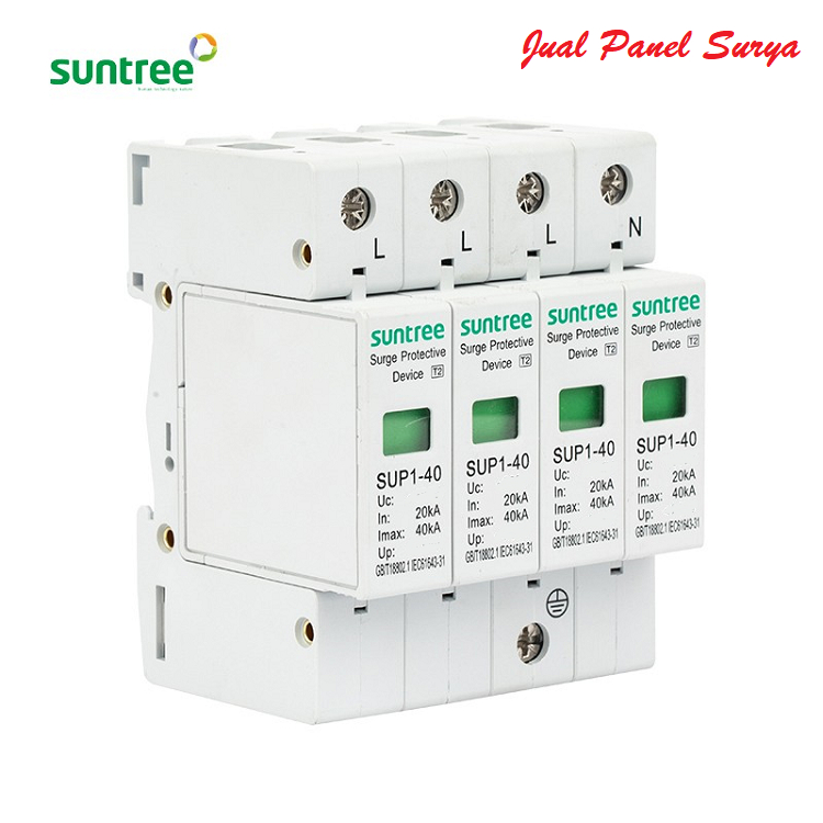AC SPD 4P 3P+N 3 เฟส 420V 40kA SUNTREE SUP1-40