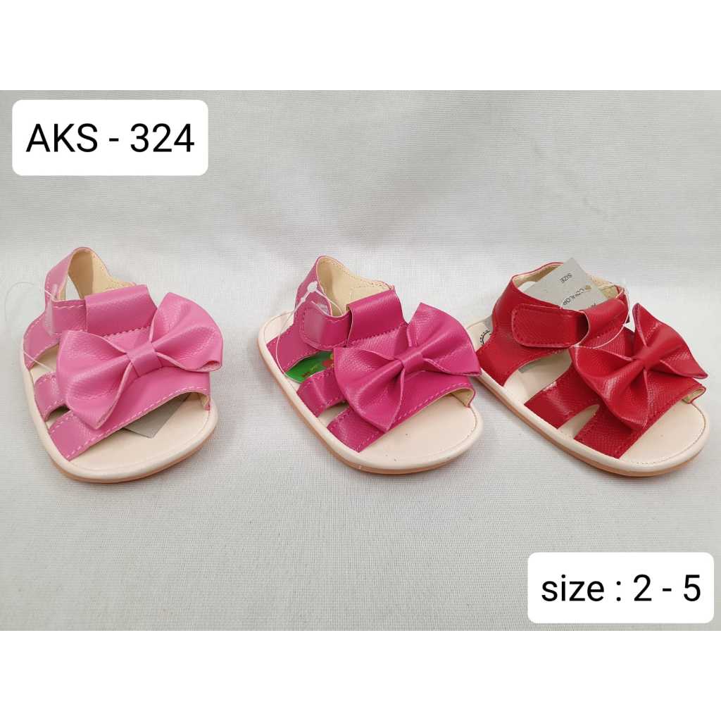 รองเท้าแตะผู้หญิง Ekubo พร้อมริบบิ้นขนาดใหญ่และกาวผสม AKS-324 2-5