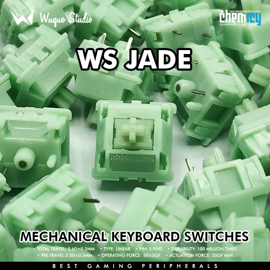 สวิตช์เชิงเส้นหยก Wuque สําหรับคีย์บอร์ดแบบกลไก