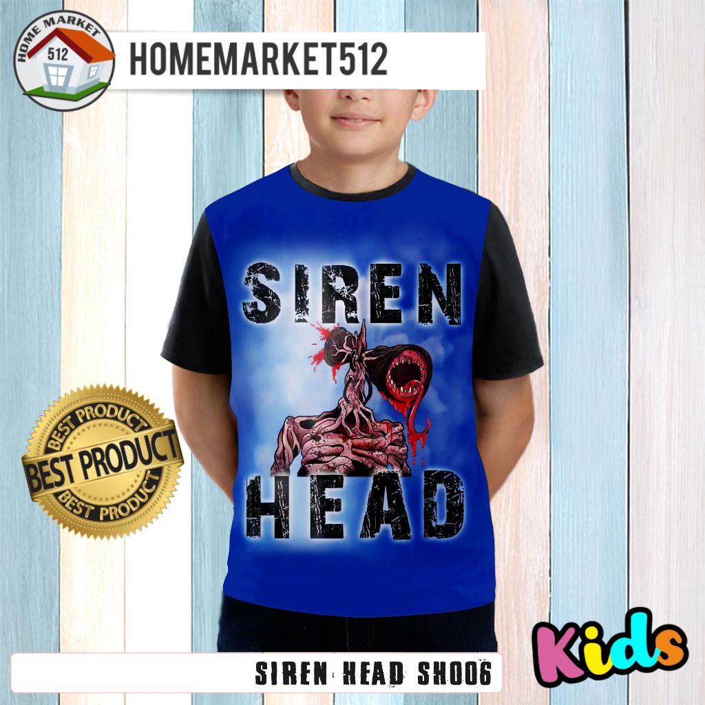 เสื้อยืด พิมพ์ลาย SIREN HEAD SH006 สําหรับเด็กผู้ชาย และเด็กผู้หญิง | Homemarket512
