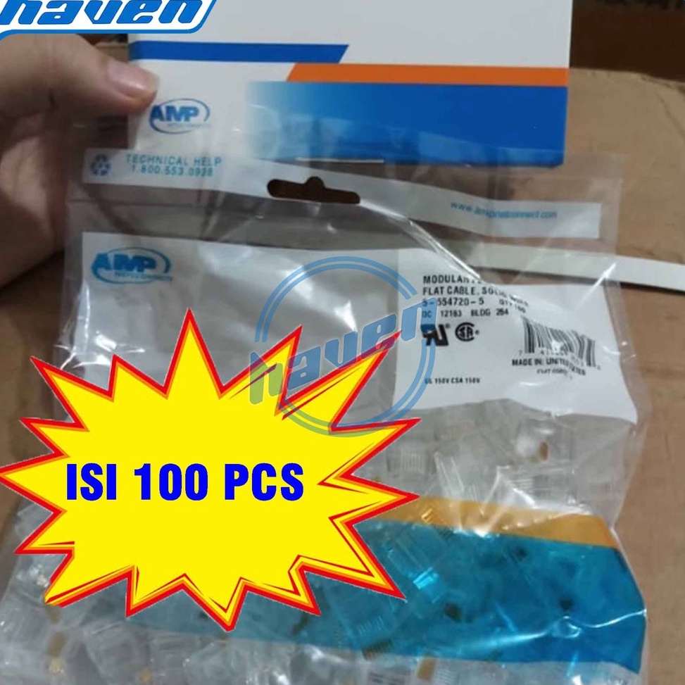 ใหม่ล่าสุด Rj45 6 Connector Rj45 6 AMP Connector LAN 6 AMP Connector Rj45 6 AMP LAN Connector