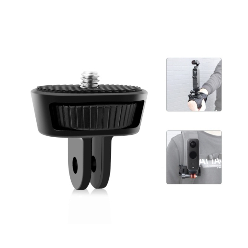 ได้โปรด 360 หมุน 1/4 นิ้วสกรูเมาท์ปรับ หน้าท้อง กล้องแอคชั่นแคมเมราขาตั้งกล้องอะแดปเตอร์ | PU704B | 