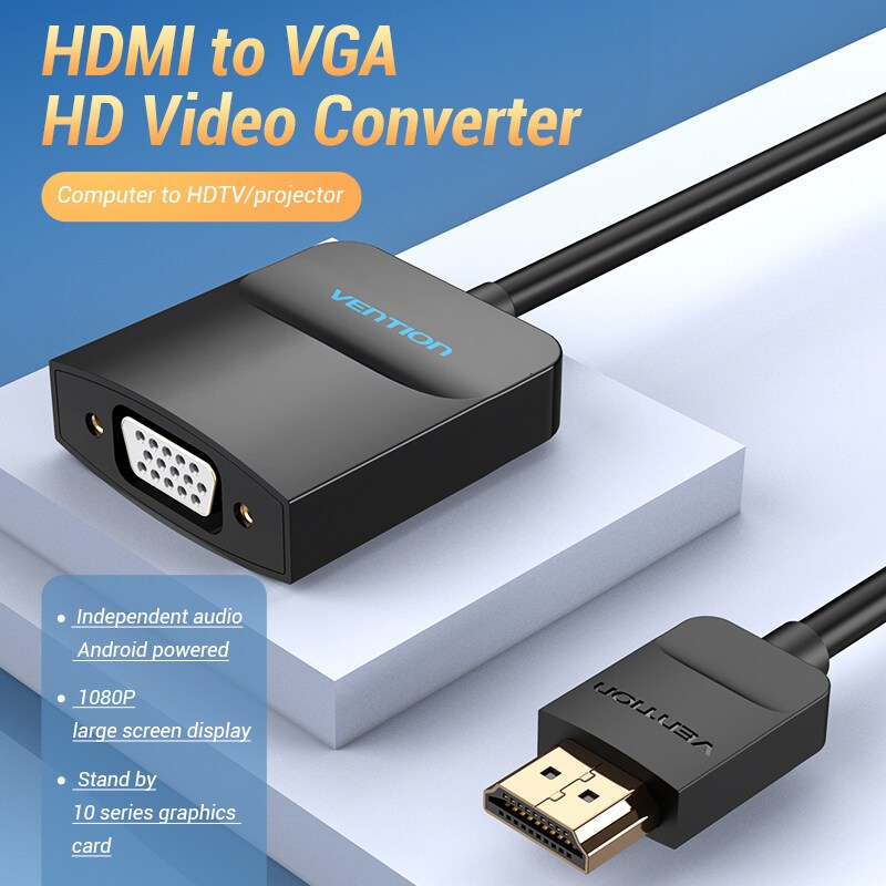 Vention HDMI เป็น VGA อะแดปเตอร์แปลง Dongle