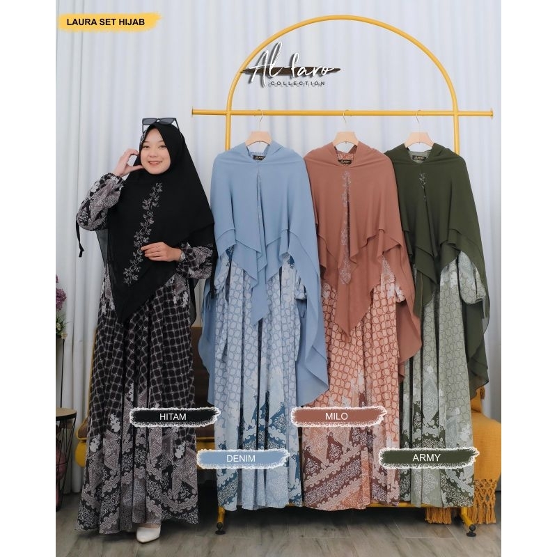 LAURA GAMIS SET HIJAB ORIGINAL BY ALFARO//VIRAL EID GAMIS, MODERN, ELEGANT, LUXURIOUS