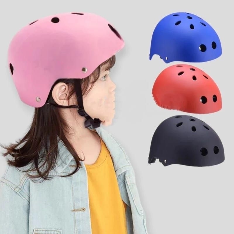 0PLAIN CHILDRENS BIKE HELMET FOLDING BMX BIKE SHELL MODEL HELMET