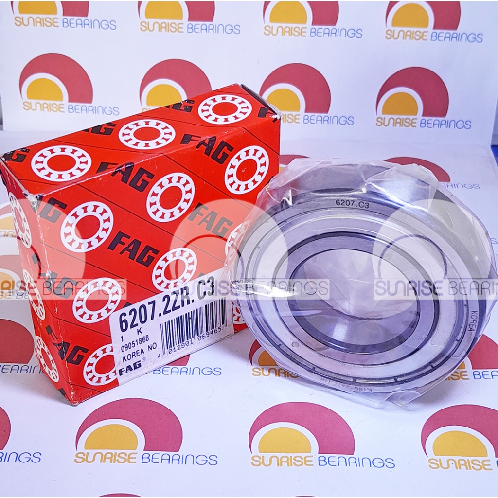 แบริ ่ งบอลร ่ องลึก FAG 6207 2ZR C3 เกาหลี