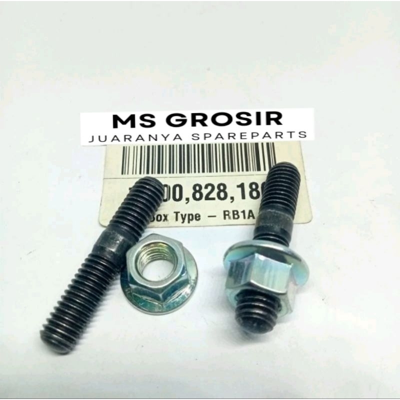 TANEM M8 x 40 BOLTS 12 DOUBLE THREAD GEAR BOLTS UNIVERSAL EXHAUST BOLTS 12 TANEM BOLTS