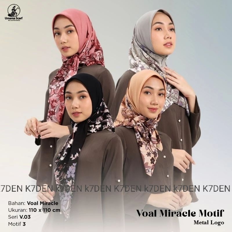 Uma LC 112 x 112 Motif Standard Square Hijab