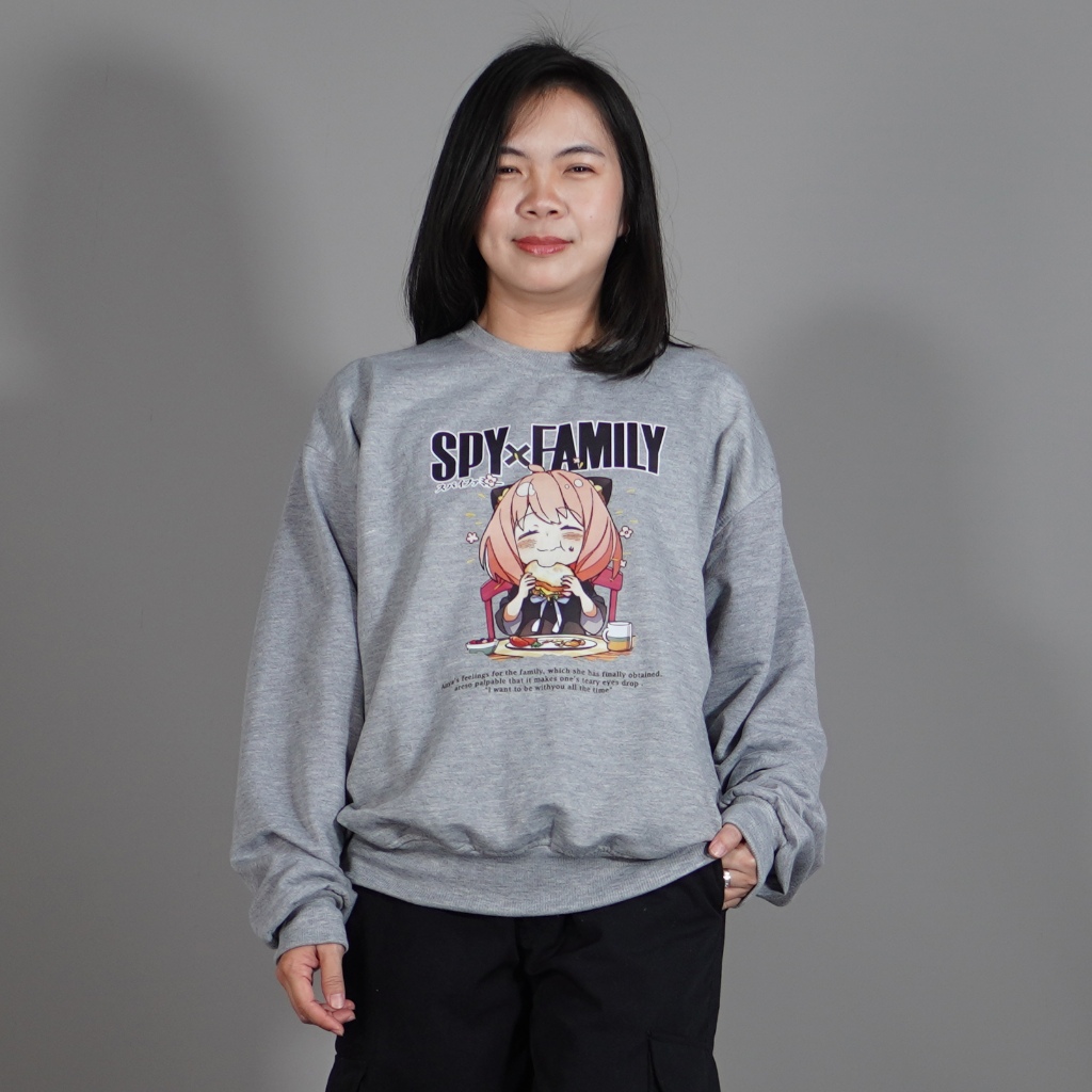 Okecuku SPY X Family Oversize Sweater Womens Crewneck Womens Sweater Womens Sweater Womens Screen Pr