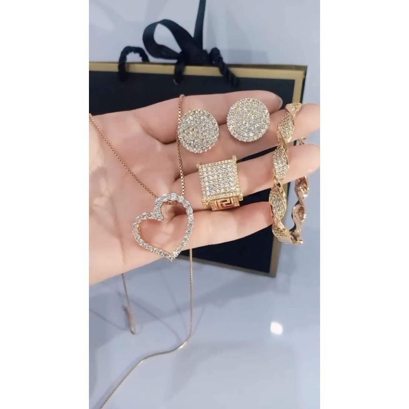 Xuping88 Unique Luxury Gold Plated Gold Diamond Set - Clara