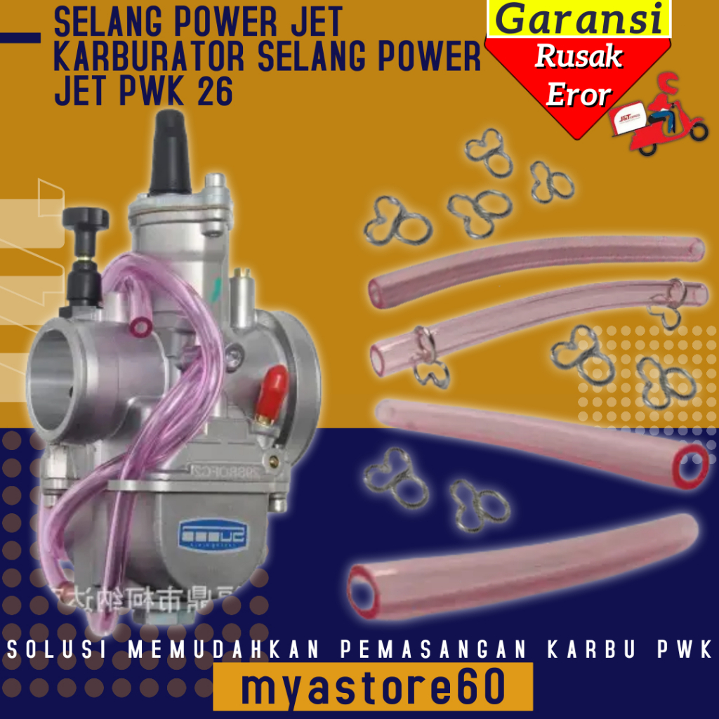 PJ ท่อนักบิน Jet คาร์บูเรเตอร์คาร์บูเรเตอร์ PWK 26 วัสดุหนา Anti-Leak Power Jet ท่อ PowerJet PWK 26 