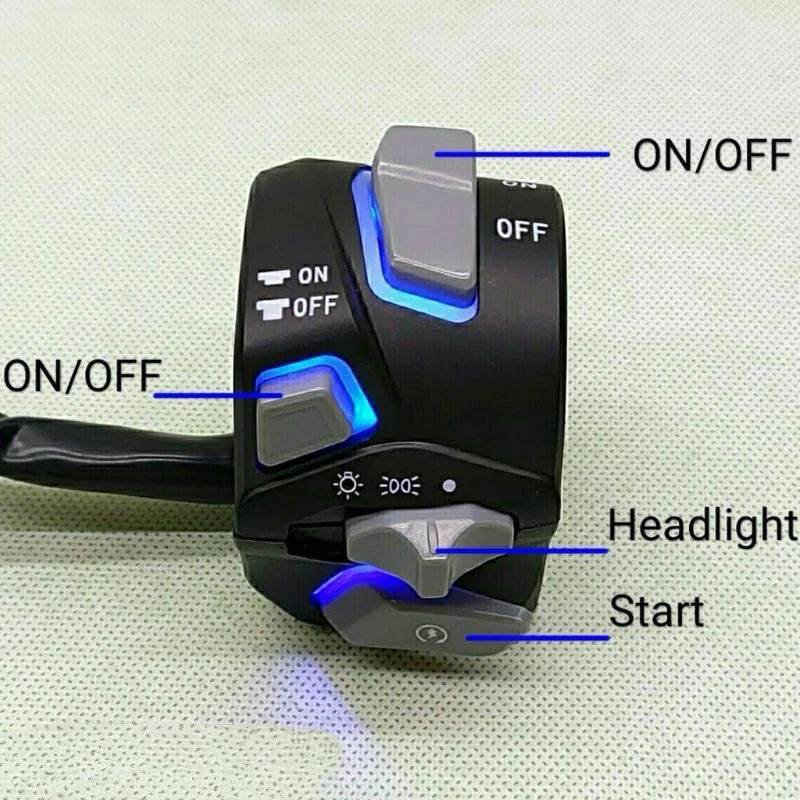 เวียดนามไฟ LED ผู้ถือสวิทช์ชุดสีดํา Pnp ซ็อกเก็ต Nmax เก่า Universal LED บนผู้ถือชุดสวิทช์แสง LED รถจักรยานยนต์ Universal - รูปที่ 2