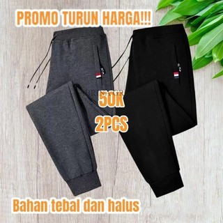 Promo besar 50ribu dapat 2 pcs celana joger panjang pria dan wanita celana training terening training trining jumbo unisex stayl
