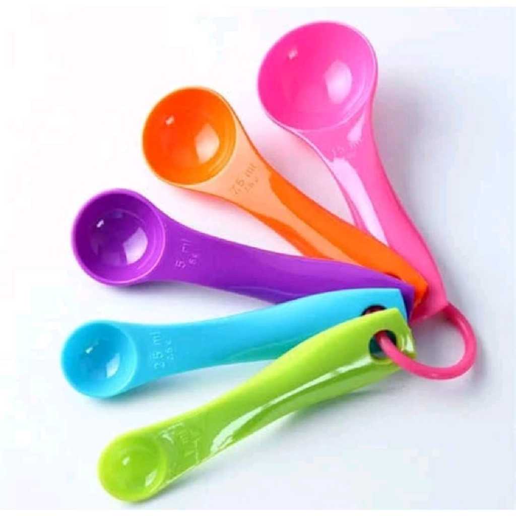 1 ชุดของ GRAM MEASURING SPOON ชุดพลาสติกสีสันสดใส SPOON/ MEASURING SPOON