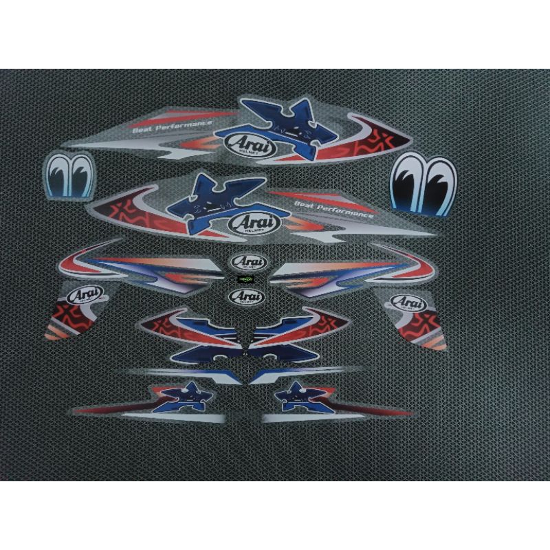 สติ๊กเกอร์แถบเต็นท์ HONDA BEAT CARBON SURIKEN ARAI MOTIF