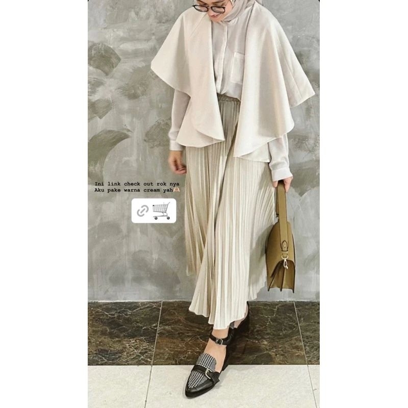 กระโปรงพลีท Ayu / กระโปรงพลีทพรีเมียม / กระโปรงพลีทยาว / ลําลองทางการ - รูปที่ 4