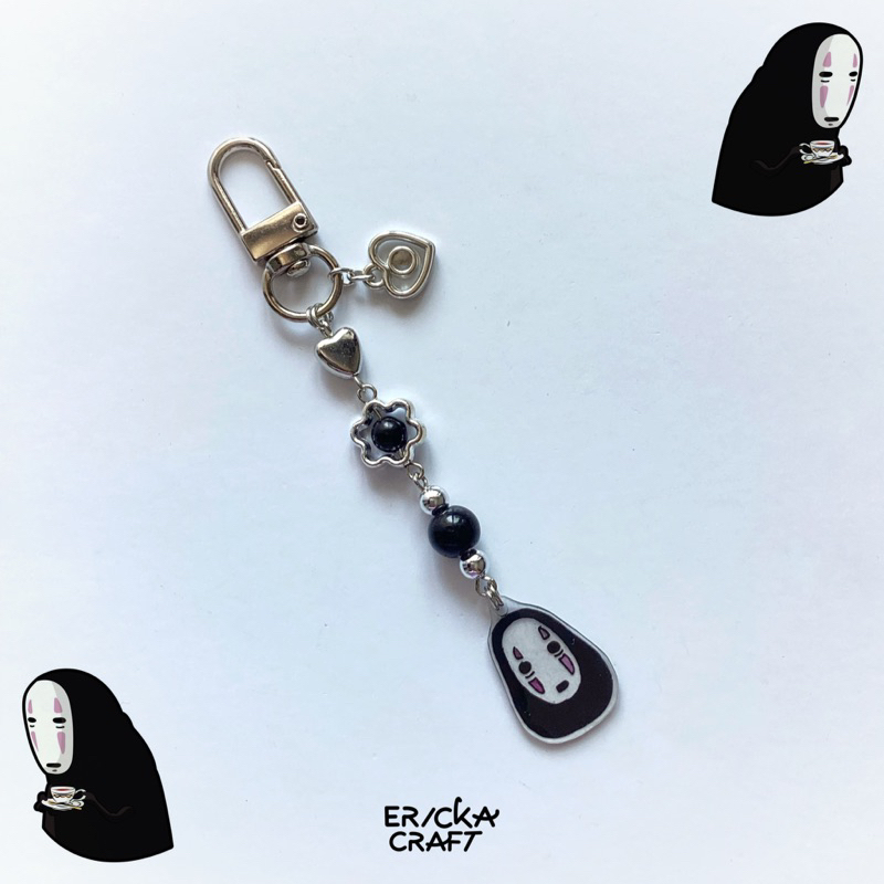 GANTUNGAN KAONASHI KEYCHAIN GHIBLI ANIME SPIRITED AWAY KEYCHAIN BY ERICKA CRAFT