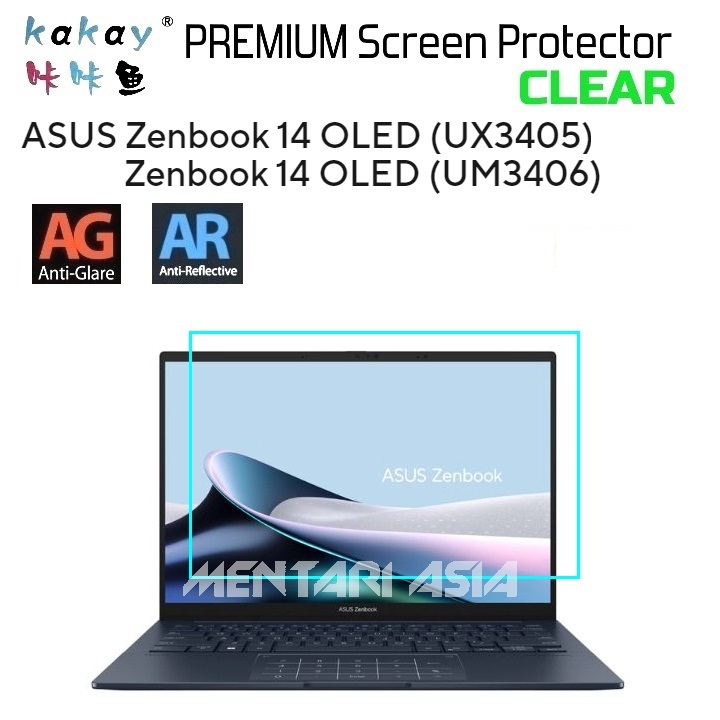 ฟิล์มกันรอยหน้าจอ แบบใส พรีเมี่ยม สําหรับ ASUS ZenBook 14 OLED UX3405 UM3406 - KAKAY