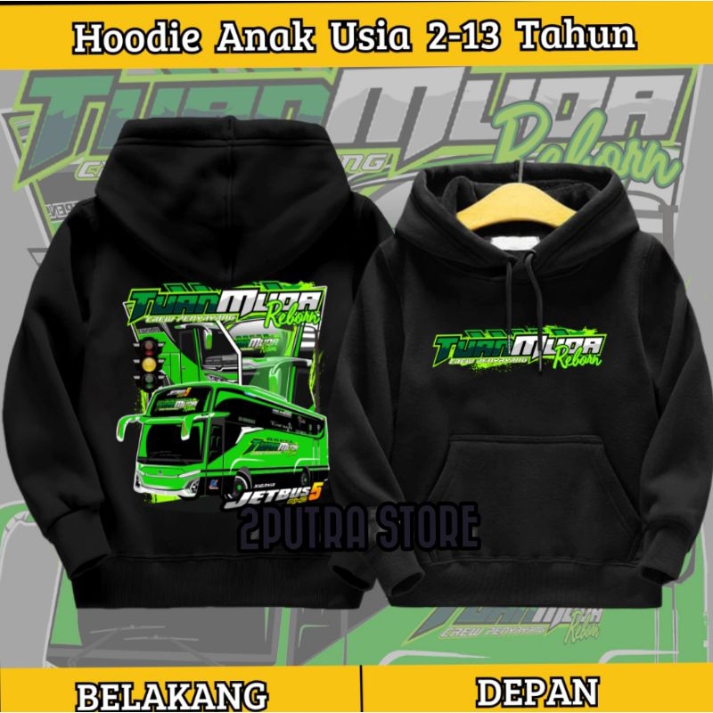 ล่าสุดเด็กHoodieเสื้อกันหนาวแจ็คเก็ตBUS MAN MUDA REBORNตั้งแต่อายุ 2 3 4 5 6 7 8 9 10 11 12 13 ปี/ล่