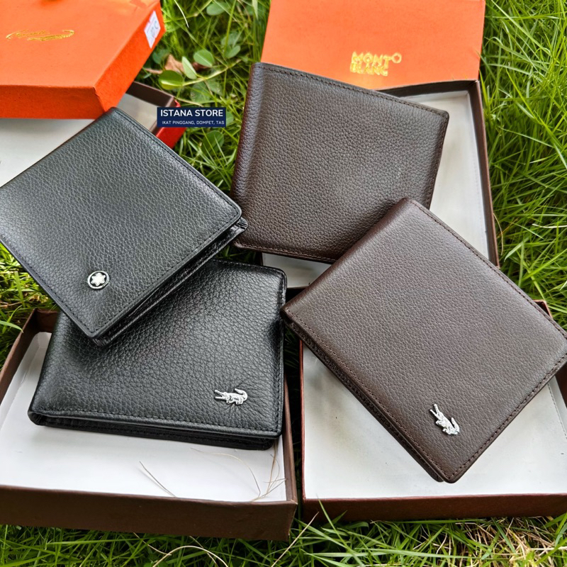 Mens GENUINE COW leather WALLET หนังพรีเมียม 100%