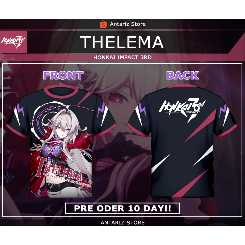 Thelema Honkai Impact 3rd Fullprint เสื้อยืด