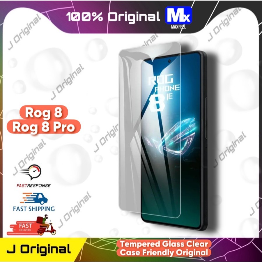 Maxfeel กระจกนิรภัย Rog Phone 8 Rog Phone 8 Pro Clear Premium Original