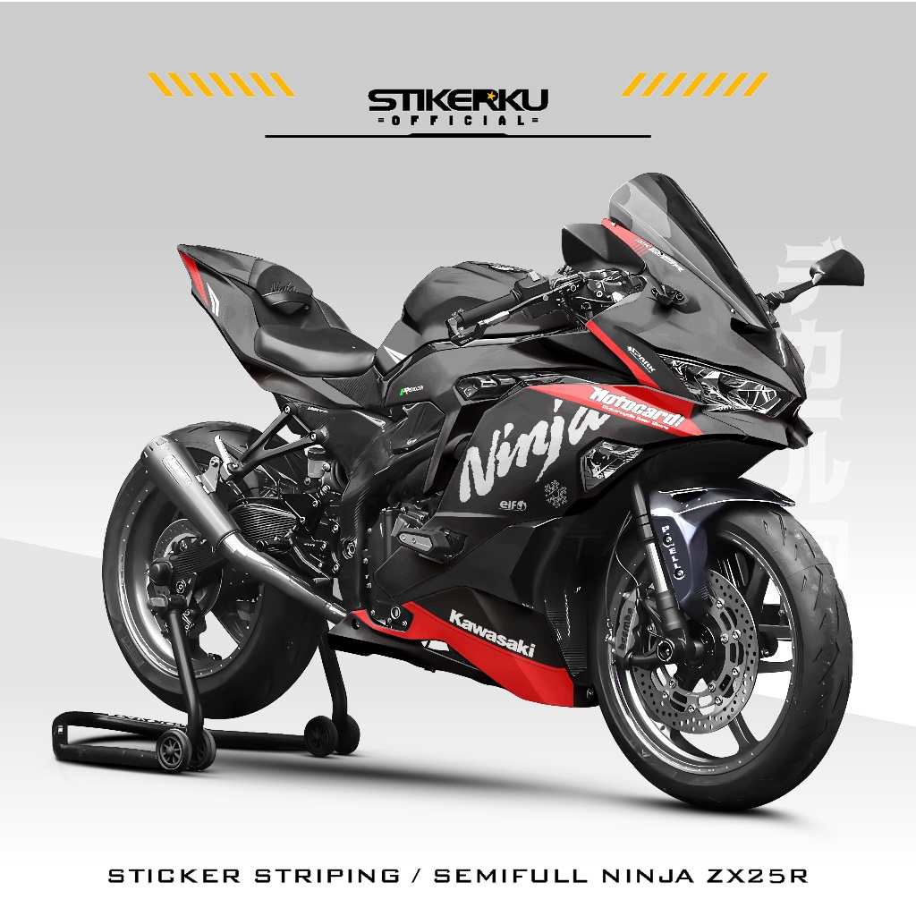 สติ๊กเกอร์ Semifull NINJA ZX-25R / MOTIF 4 / KAWASAKI ZX25R/ NINJA ZX25R STRIPPING / สติ๊กเกอร์ตกแต่