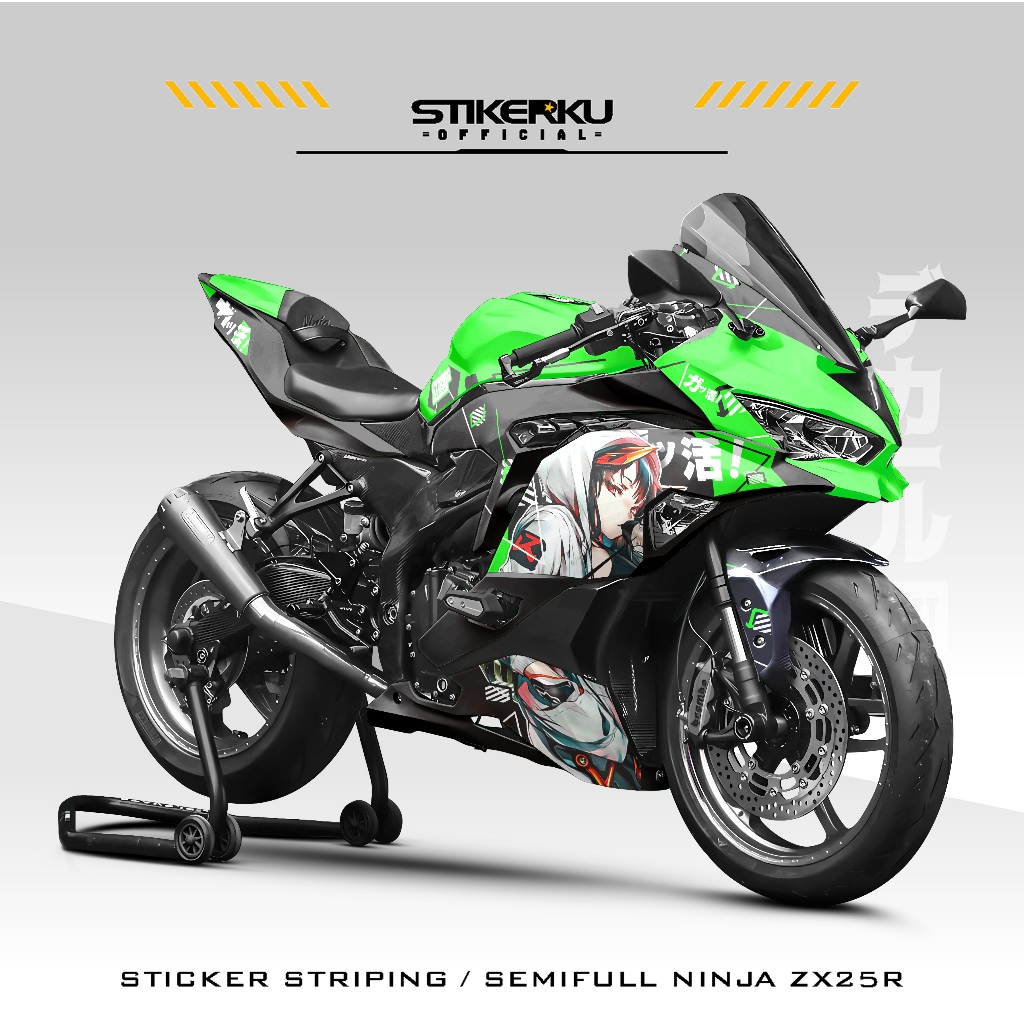 SEMIFULL NINJA ZX-25R สติ๊กเกอร์ / MOTIF 8 / KAWASAKI ZX25R/ STRIPING NINJA ZX25R / SVMPROJECT