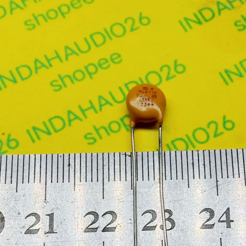 7N471K VARISTOR 5mm 7n471 paristor 7N 471K สีเหลือง 7 N 471 K FOOT DISTANCE 5mm