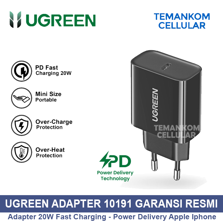 Ugreen 20W 10191 60450 Fast Charging USB C Port Charger Adapter Original Official Warranty