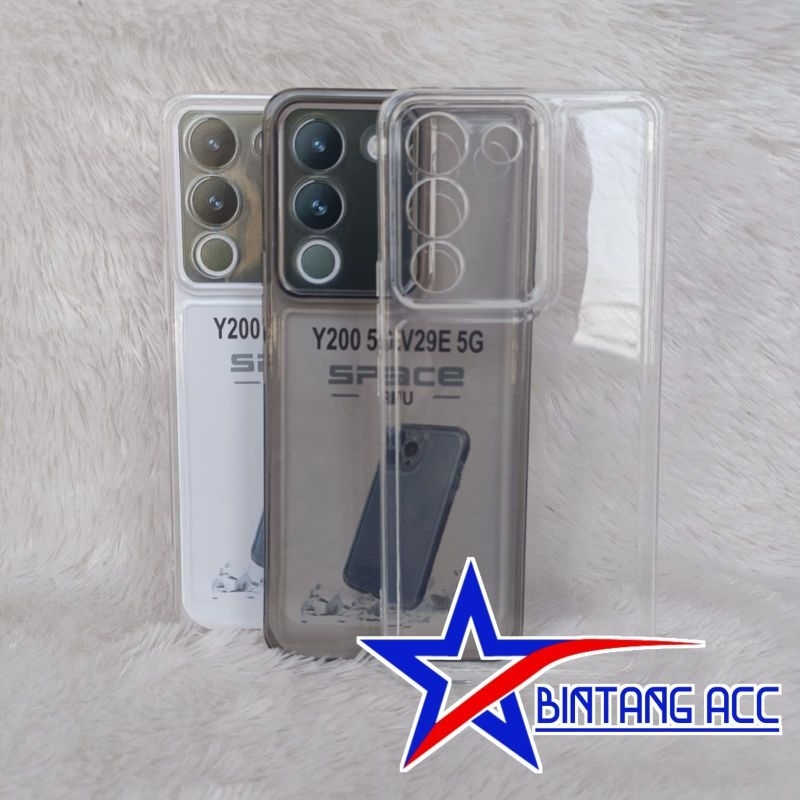 Hitam Softcase Vivo V29E 5g Case Clear Clear/Black Transparent Protect Camera