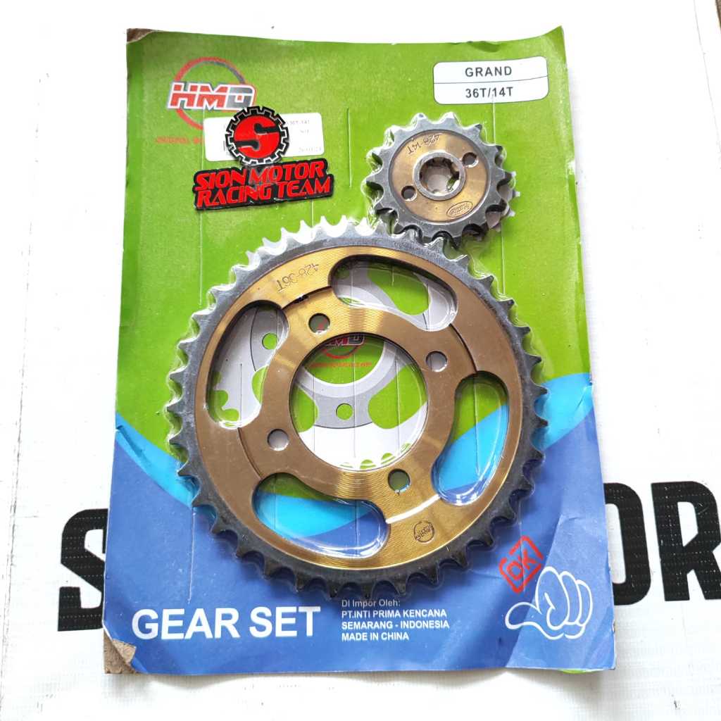 แพ็คเกจเกียร์ / ชุดเกียร์ หน้าหลัง Honda Grand / Supra / Prima / Win 428 36T -14T HMD
