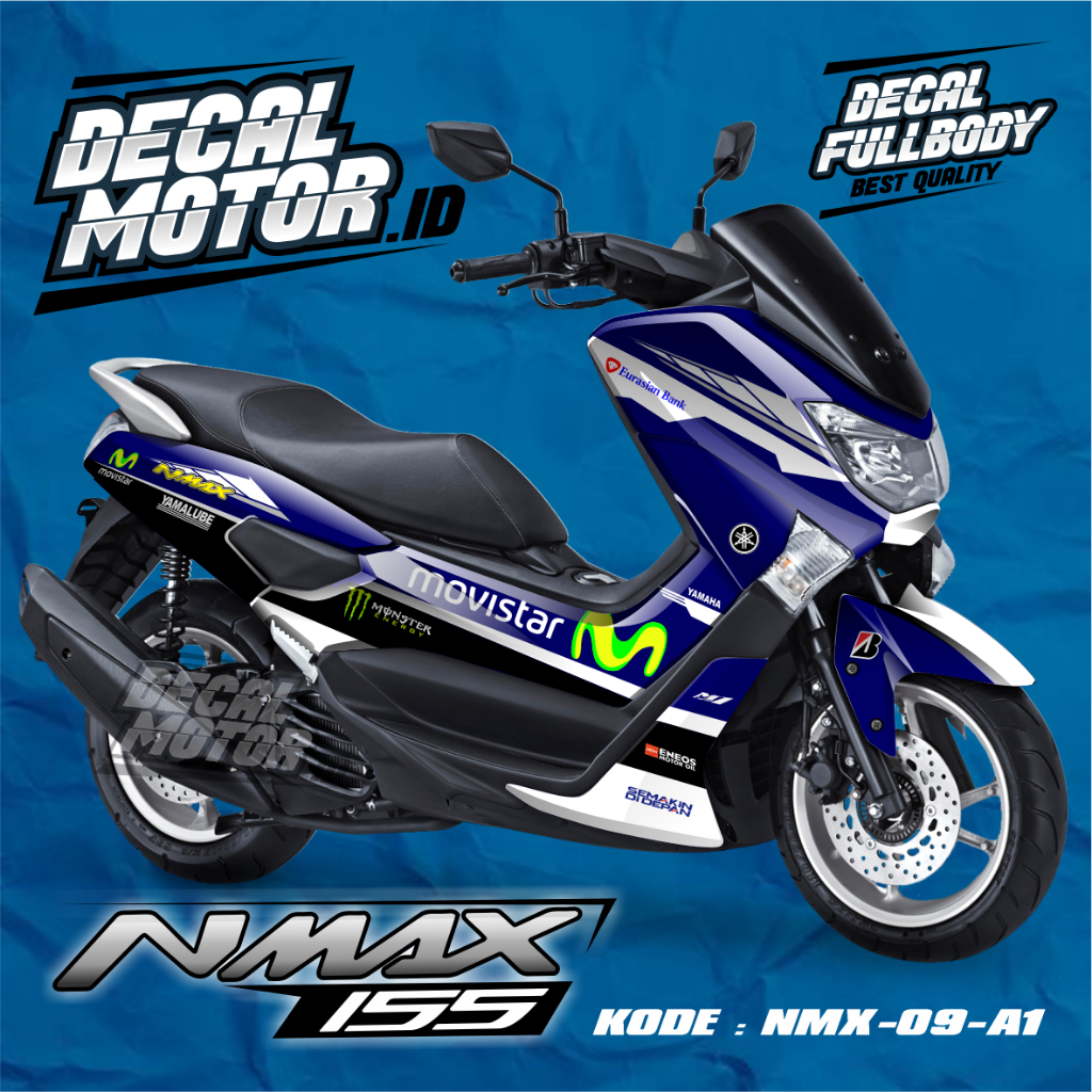 FULL BODY FULL BLOCK DECAL STICKER NMAX 150 155 - YAMAHA NMAX DECAL - NMX