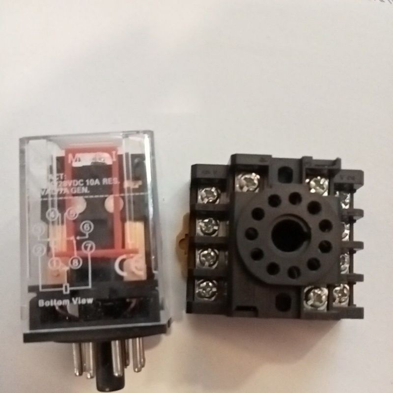 RELAY MK2P-1 ZN RELAY + ซ็อกเก็ต MK2P-1 8PIN 220VOL-24VDC-28VDC