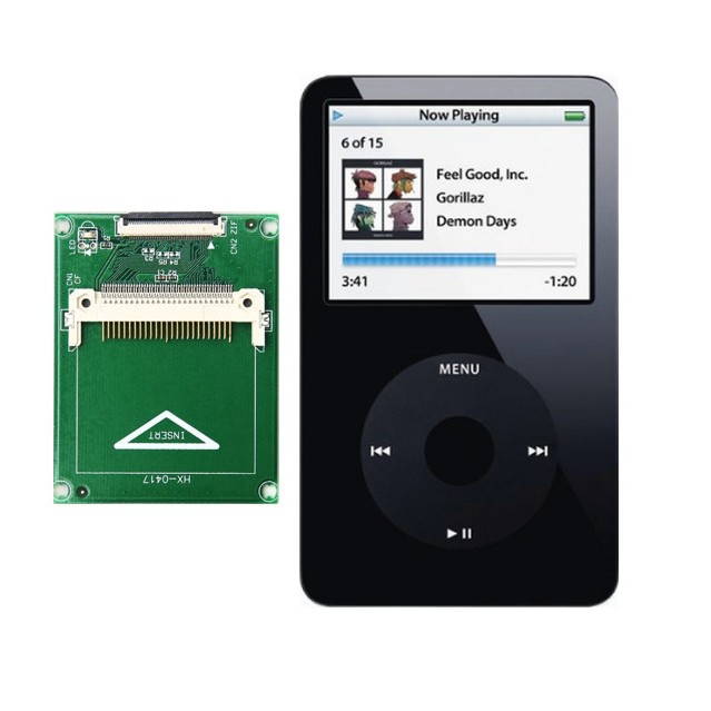 Compact Flash Converter สําหรับ iPod Classic Gen 3rd, 4, 5th, 6, 7th CF ถึง 1.8 HDD ZIF CE