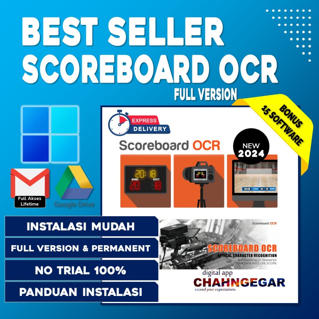 Scoreboard OCR 2024 เวอร์ชันเต็มซอฟต์แวร์ถาวร Scoreboard การวิเคราะห์การแข่งขันบูรณาการ vMix Pro