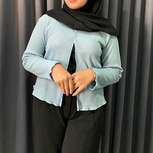 Crop TOP CARDIGAN/ KNIT KNIT CARDIGAN/Button CARDIGAN